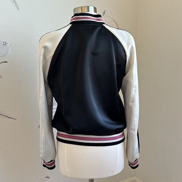 Coach Bow and Flower Printed Reversible Varsity Jacket - Picture 10 of 13